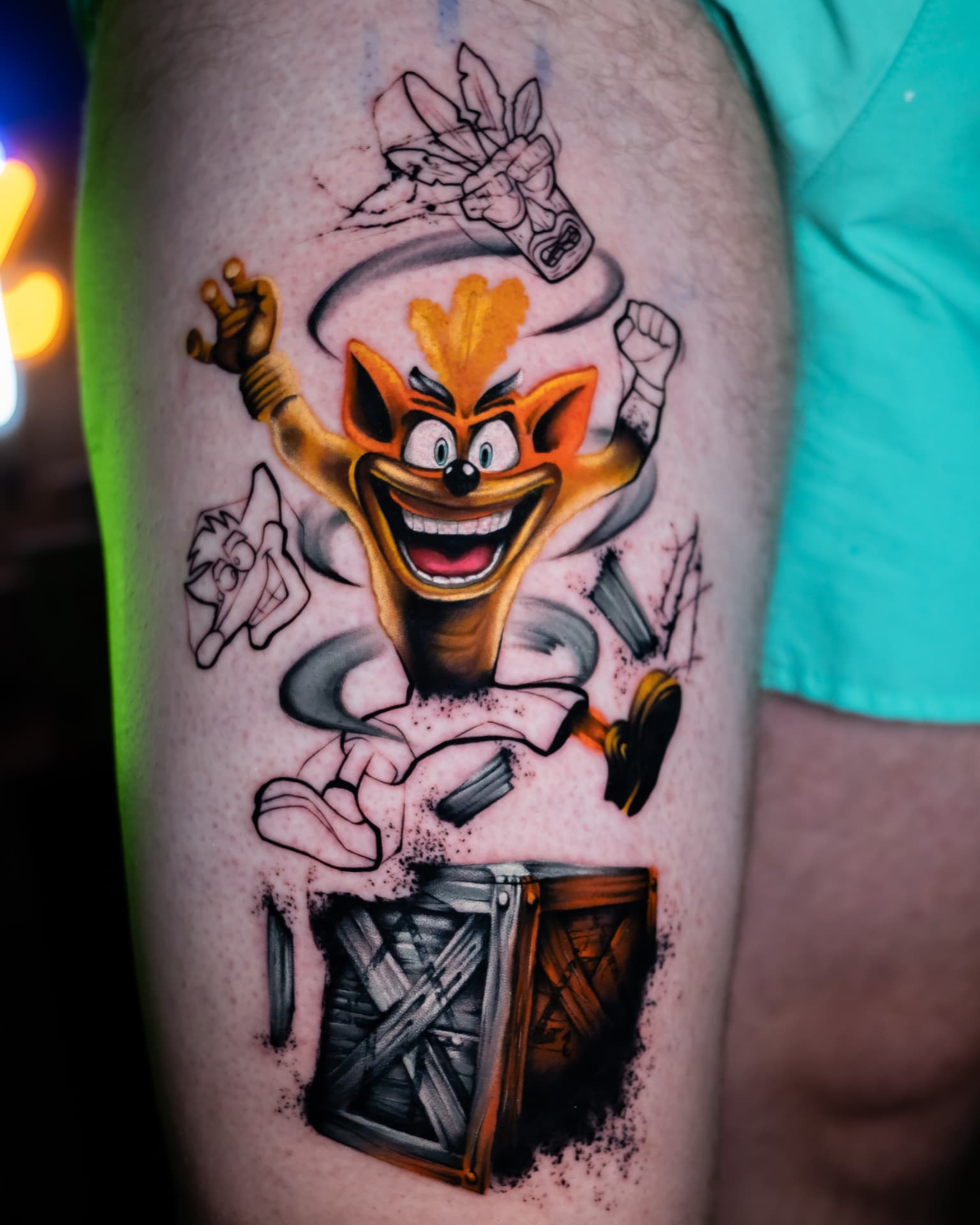 Tatuaż — Crash Bandicoot