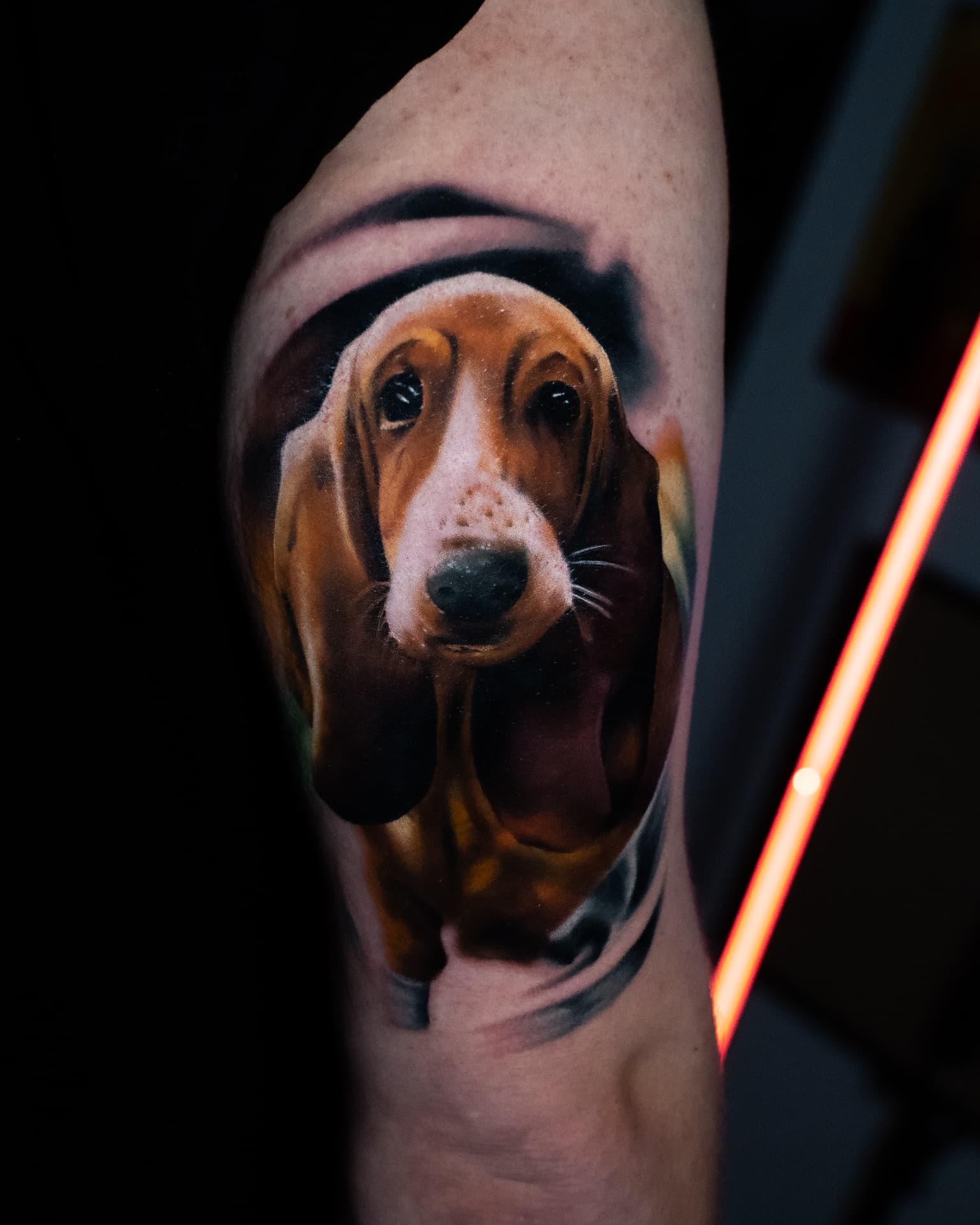 Tatuaż — Portret psa ze zdjęcia